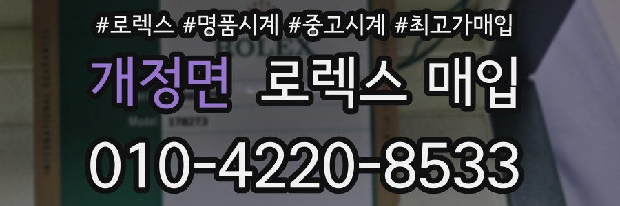 개정면 로렉스 매입