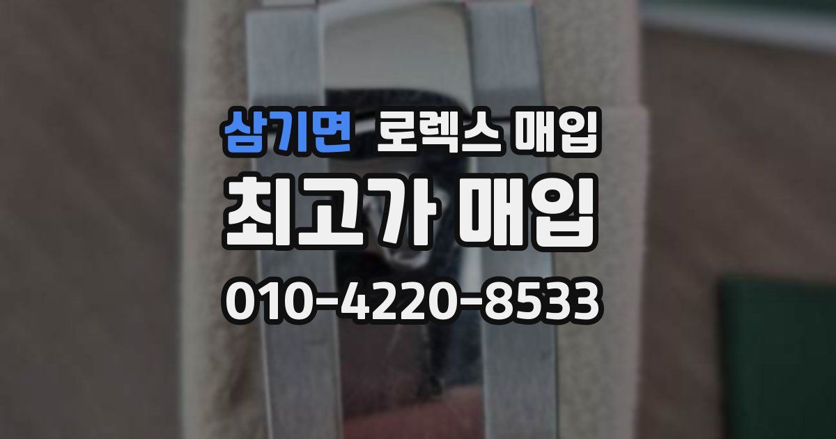 삼기면 로렉스 매입