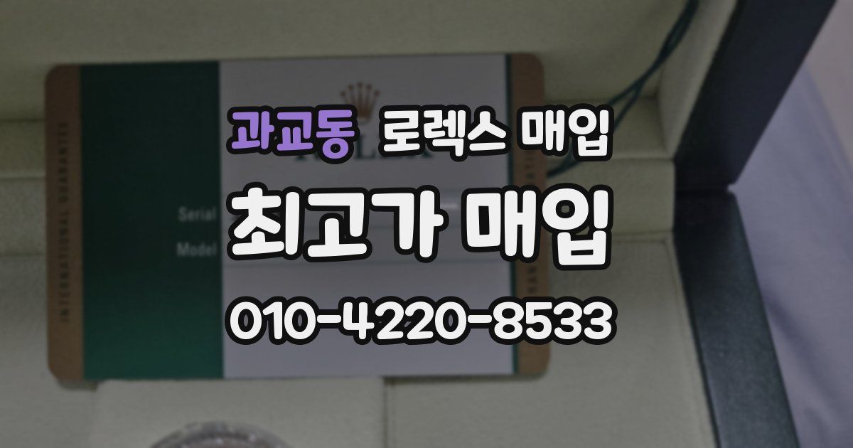 과교동 로렉스 매입