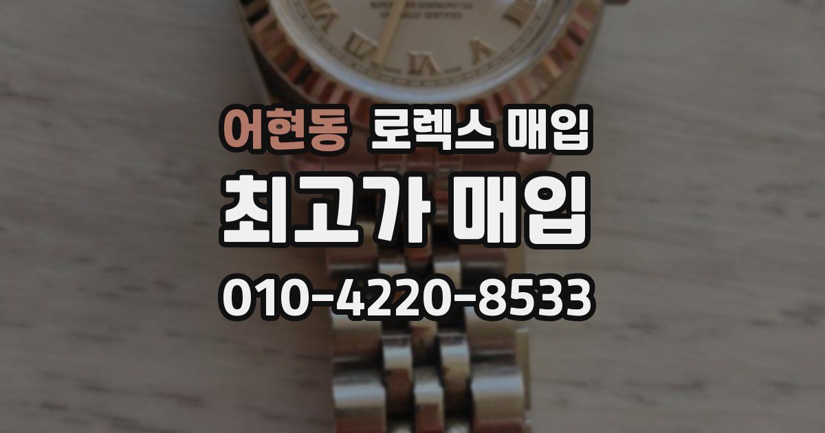 어현동 로렉스 매입