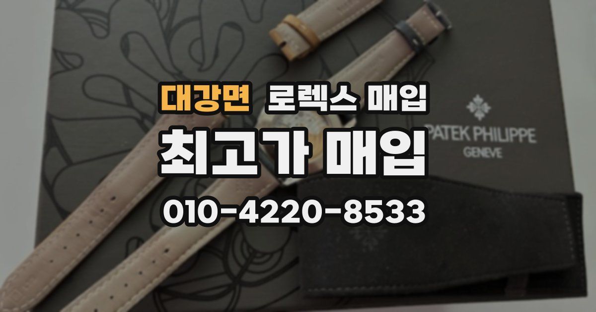대강면 로렉스 매입