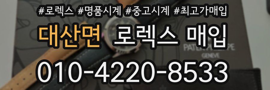 대산면 로렉스 매입