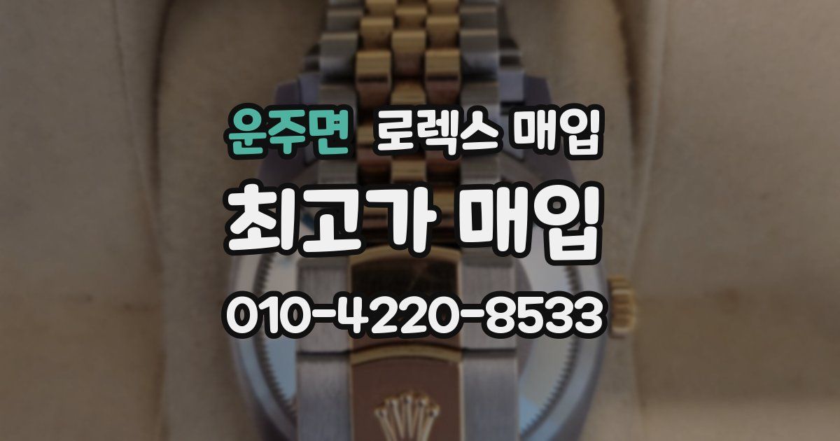 운주면 로렉스 매입