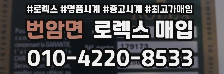 번암면 로렉스 매입