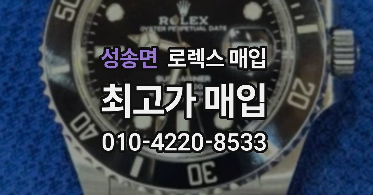 성송면 로렉스 매입