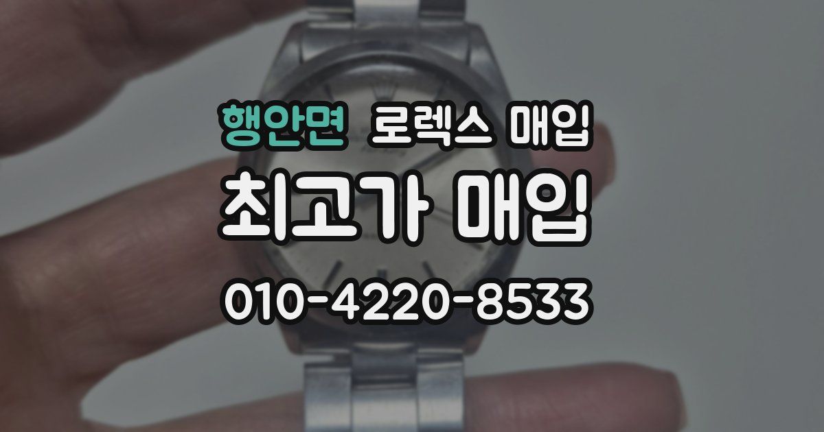 행안면 로렉스 매입