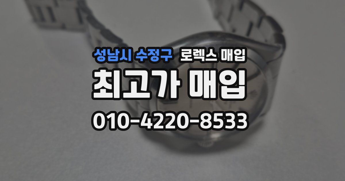 성남시 수정구 로렉스 매입