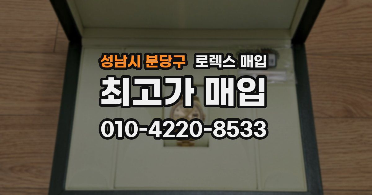 성남시 분당구 로렉스 매입