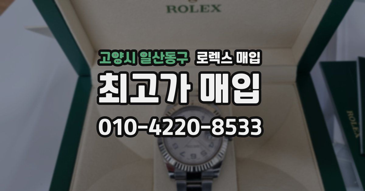 고양시 일산동구 로렉스 매입