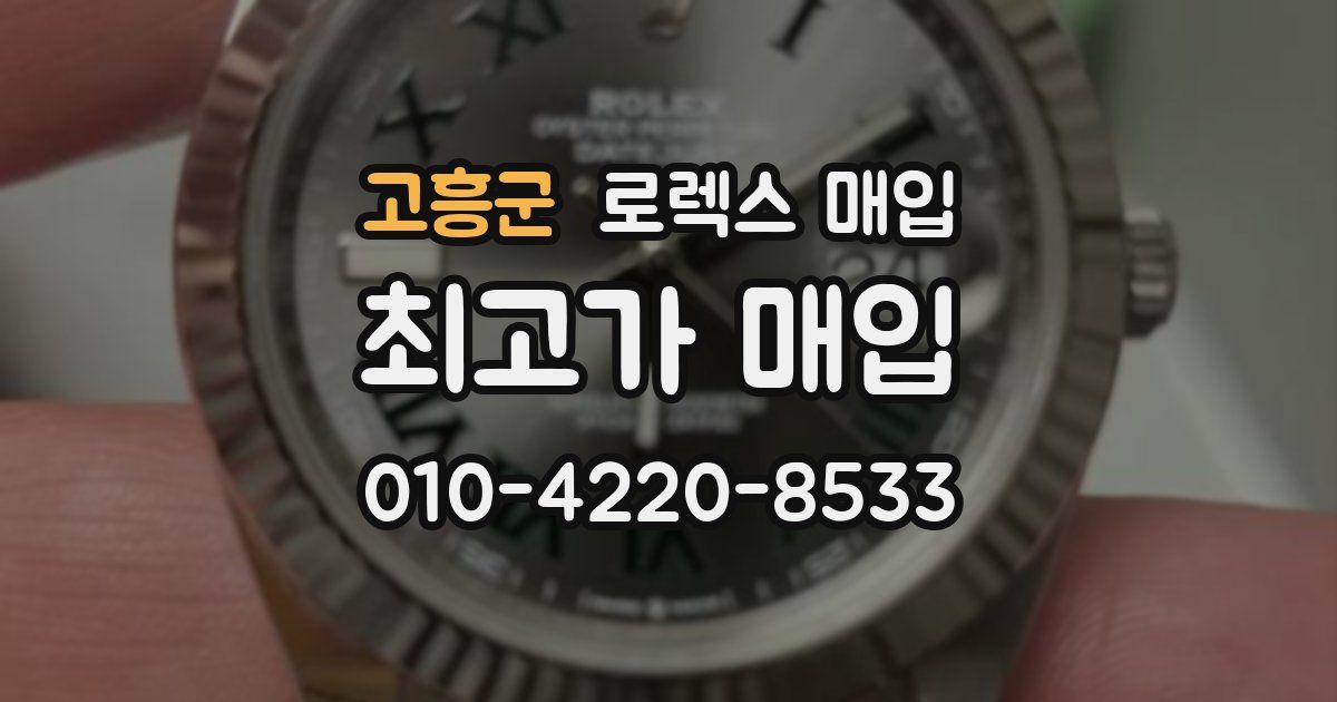 고흥군 로렉스 매입