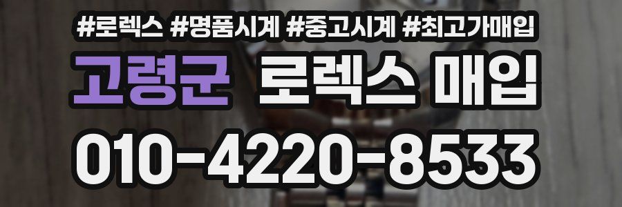 고령군 로렉스 매입