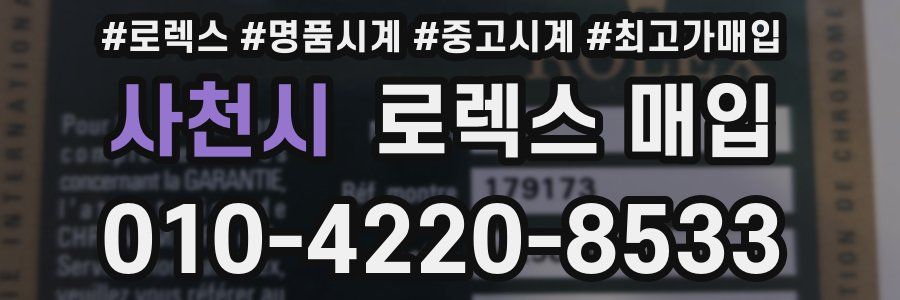 사천시 로렉스 매입