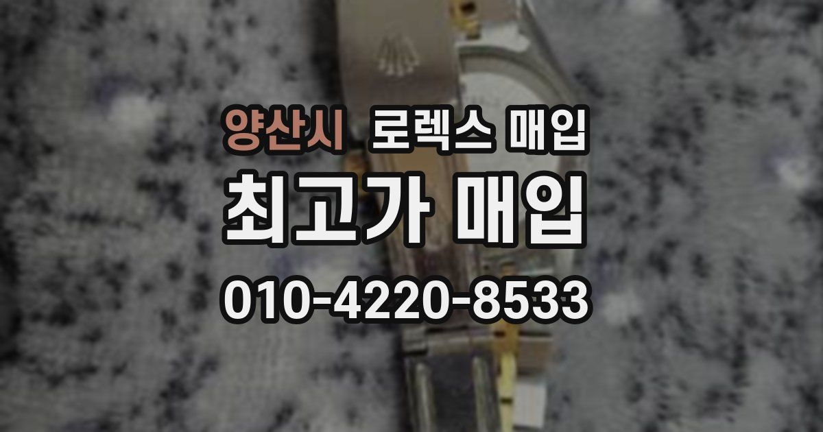 양산시 로렉스 매입
