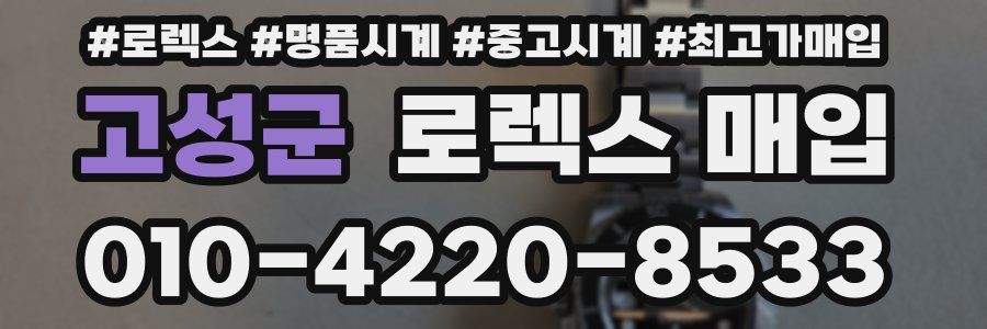 고성군 로렉스 매입