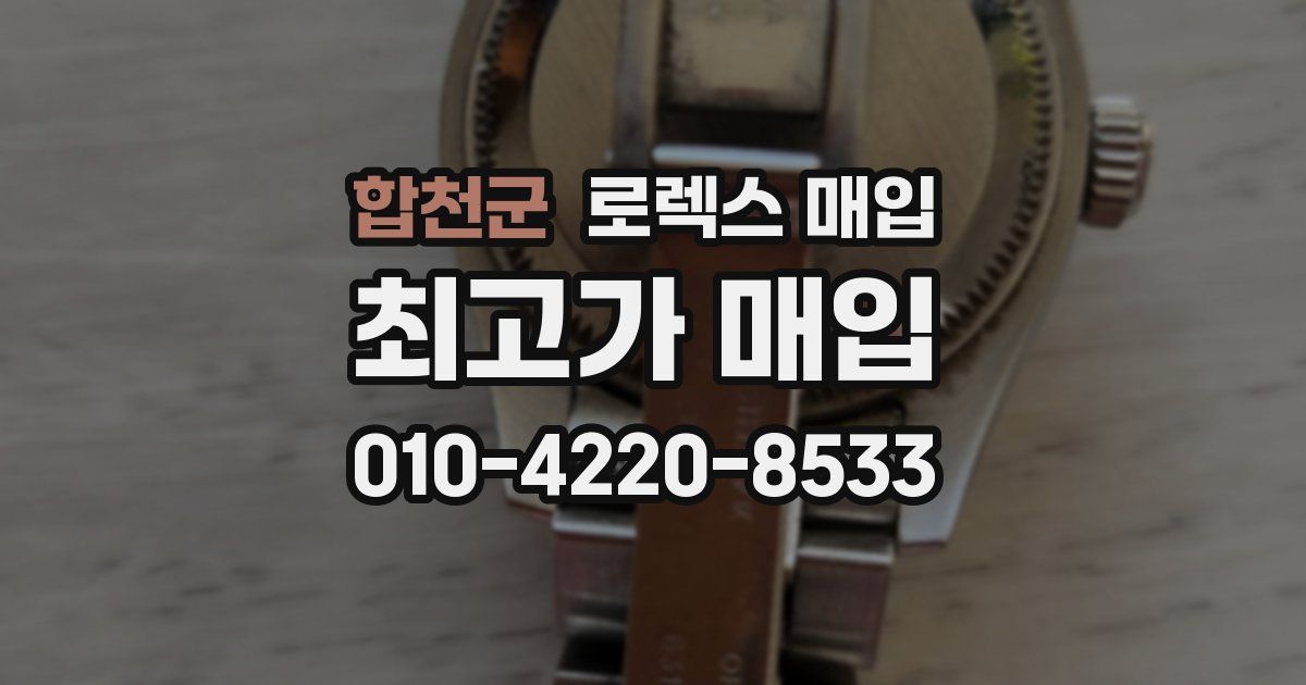 합천군 로렉스 매입