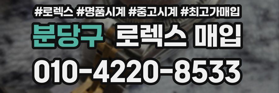 분당구 로렉스 매입