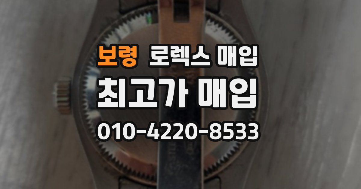 보령 로렉스 매입