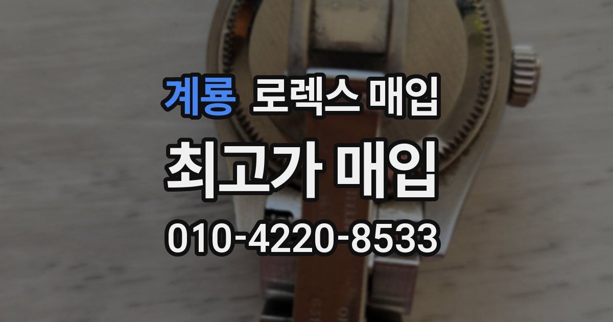 계룡 로렉스 매입