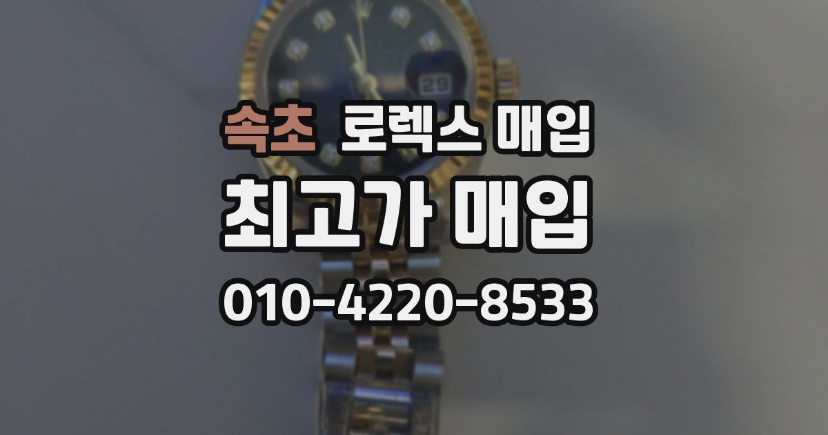 속초 로렉스 매입