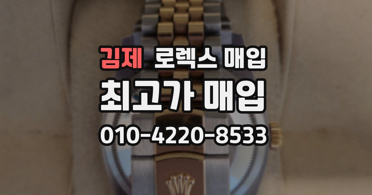 김제 로렉스 매입