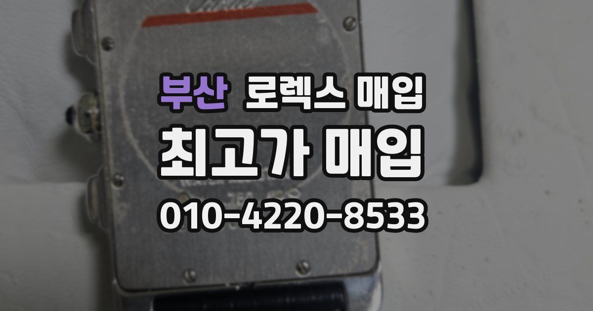 부산 로렉스 매입