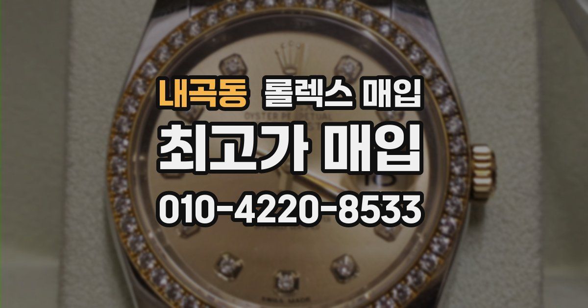내곡동 롤렉스 매입