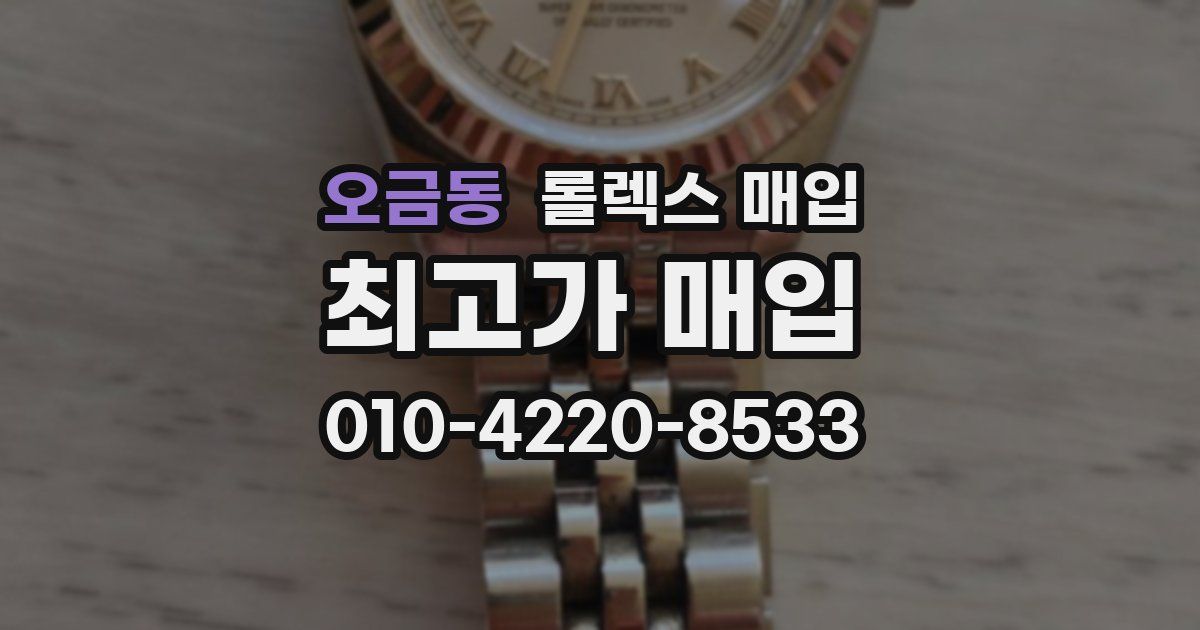 오금동 롤렉스 매입