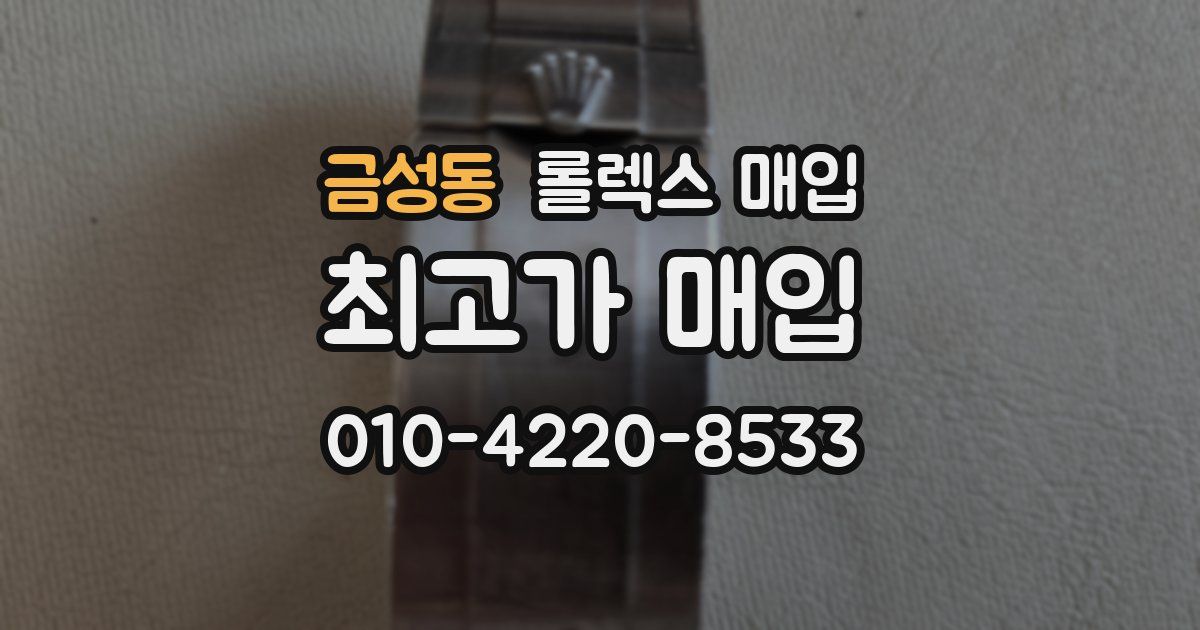 금성동 롤렉스 매입