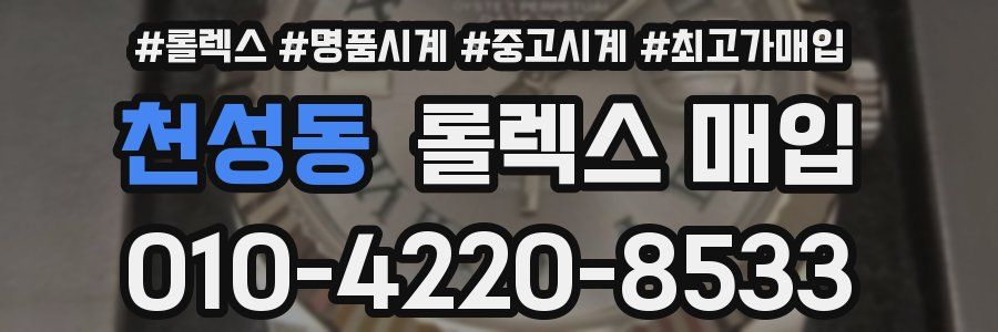 천성동 롤렉스 매입