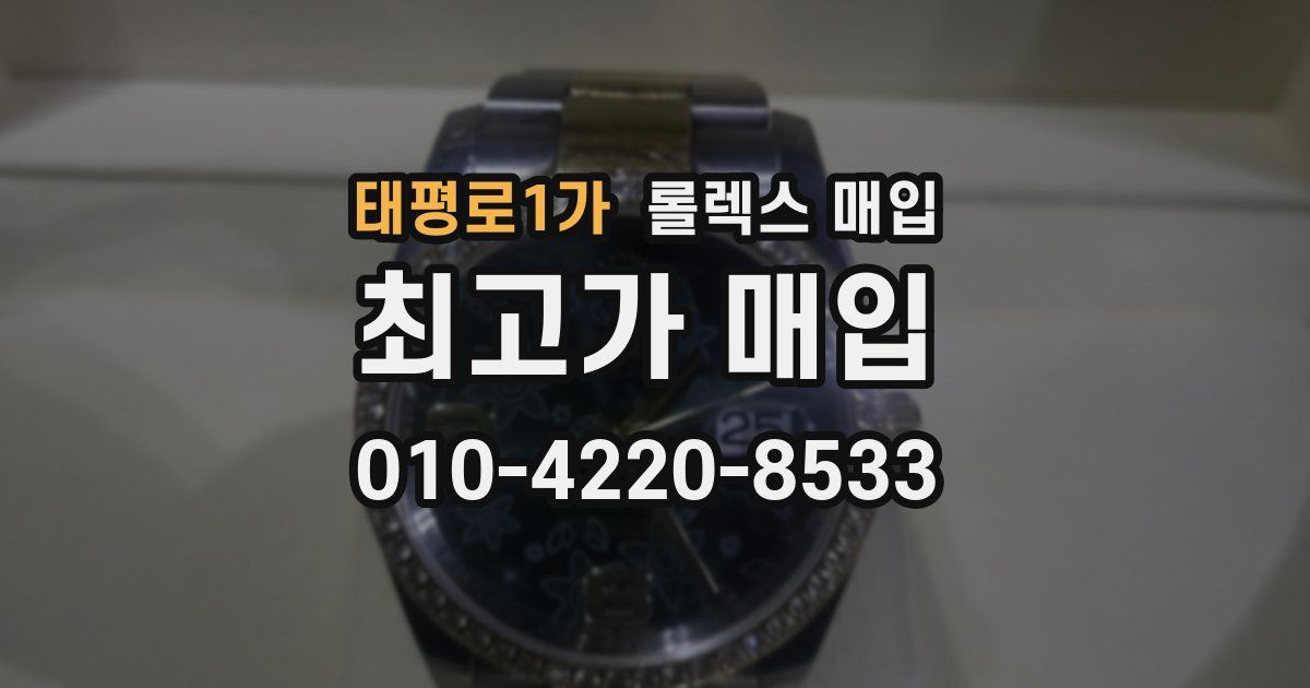 태평로1가 롤렉스 매입