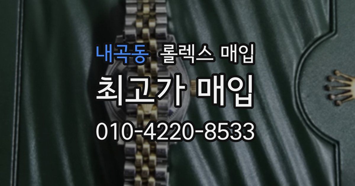 내곡동 롤렉스 매입
