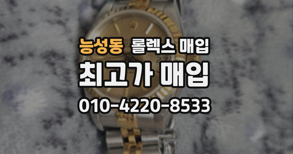 능성동 롤렉스 매입