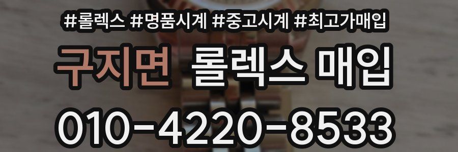 구지면 롤렉스 매입