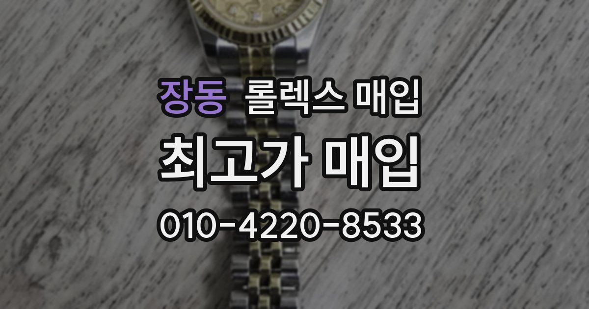 장동 롤렉스 매입