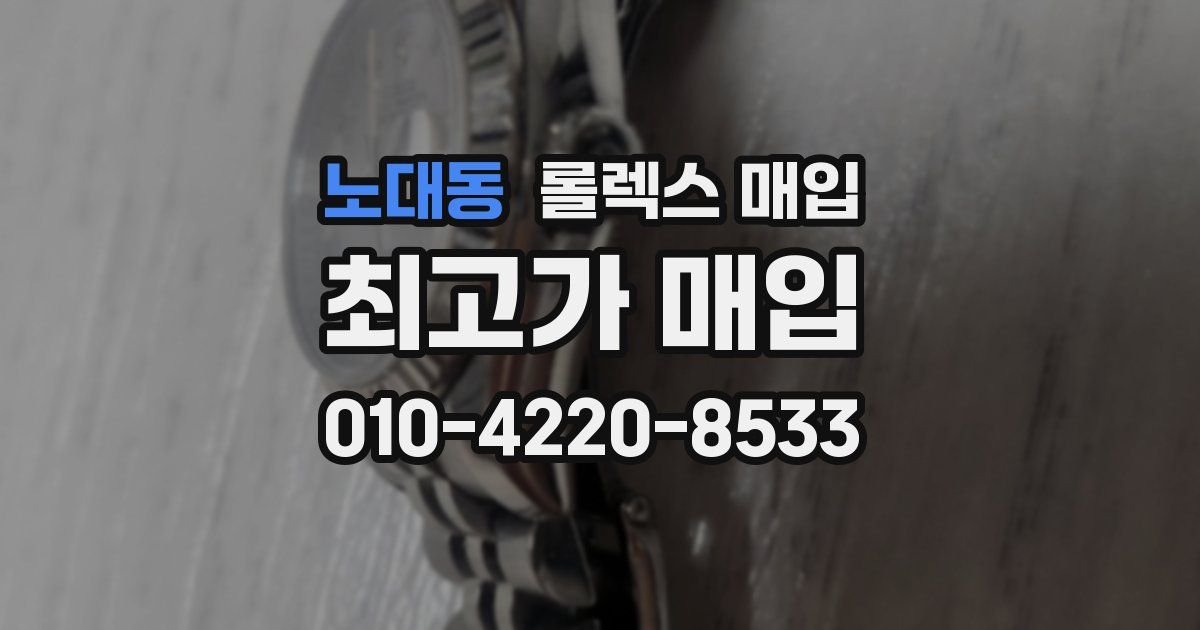 노대동 롤렉스 매입