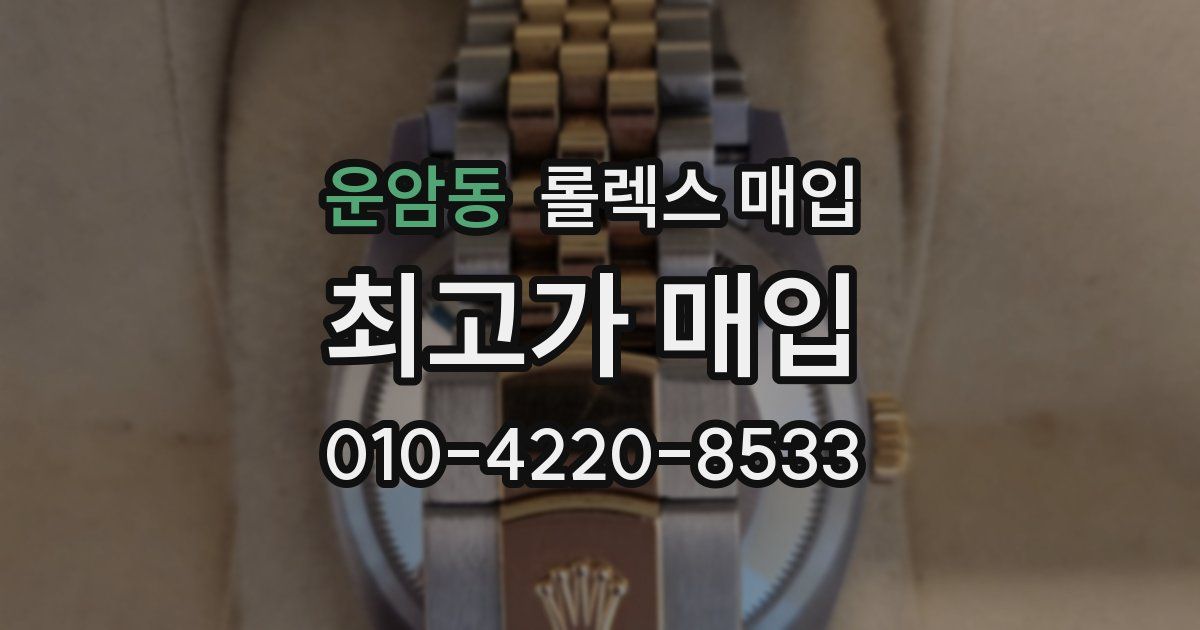 운암동 롤렉스 매입