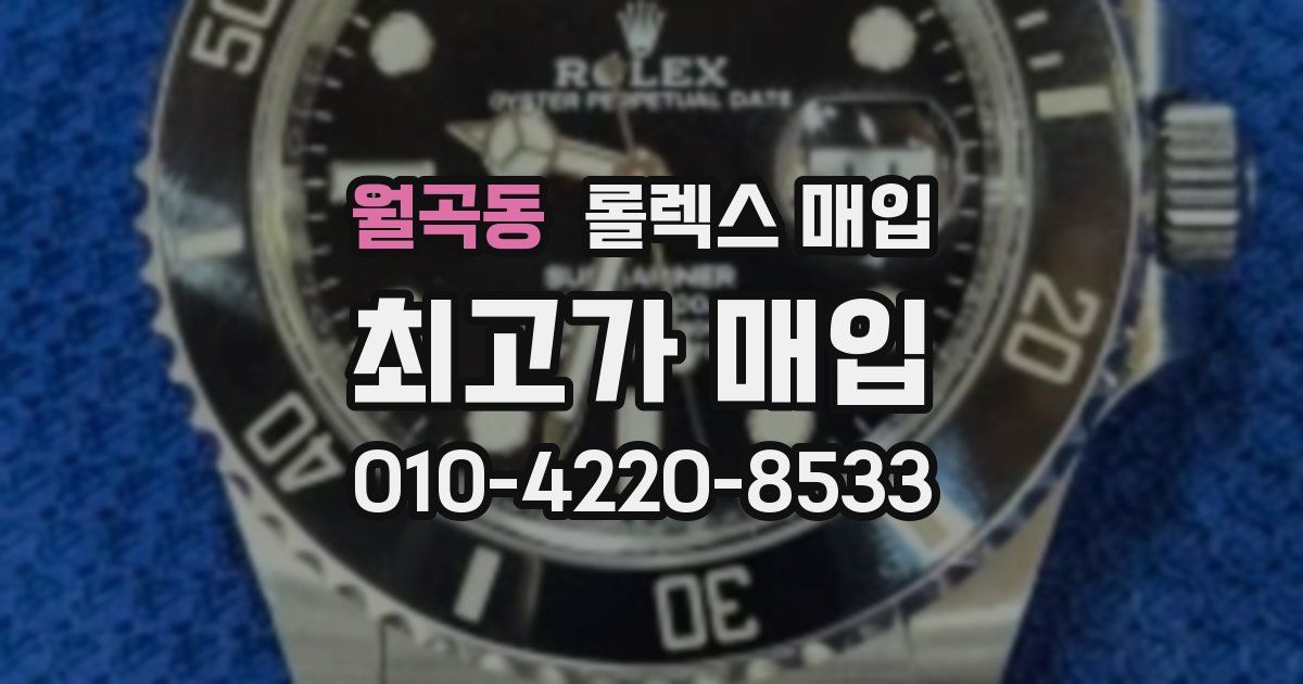 월곡동 롤렉스 매입