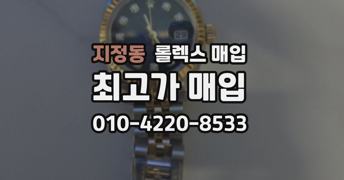 지정동 롤렉스 매입
