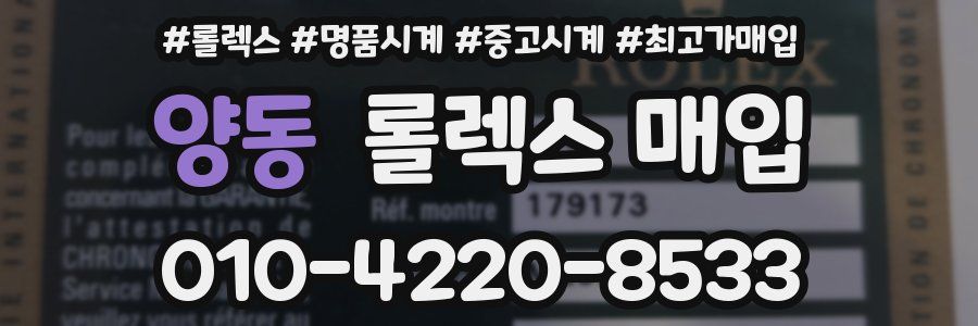 양동 롤렉스 매입