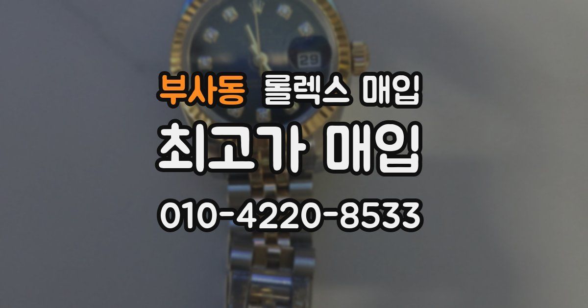 부사동 롤렉스 매입