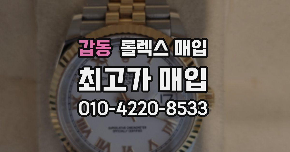 갑동 롤렉스 매입