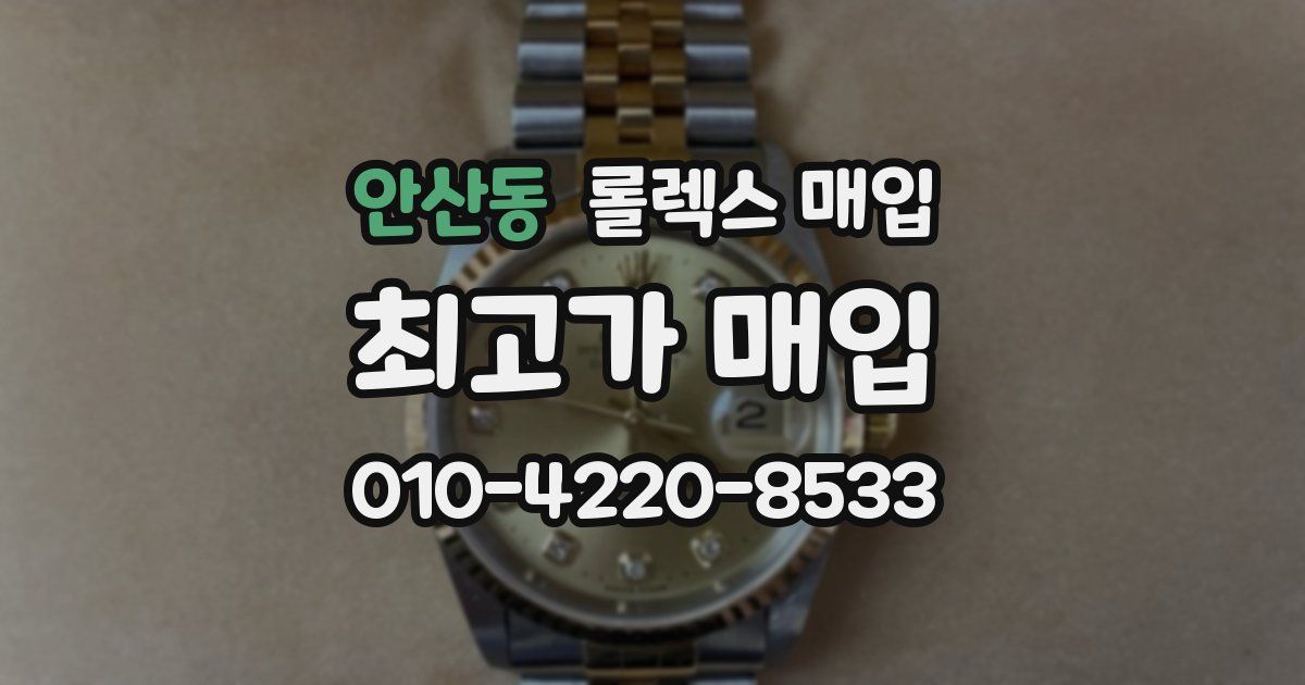 안산동 롤렉스 매입