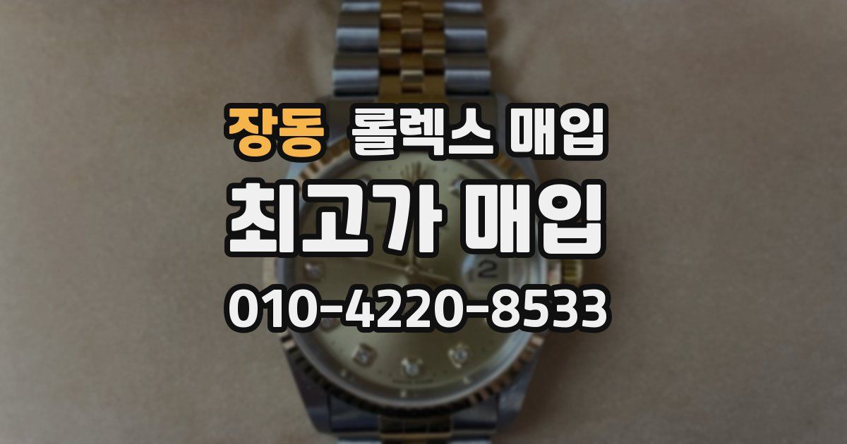 장동 롤렉스 매입