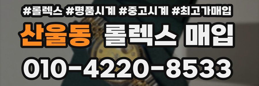 산울동 롤렉스 매입
