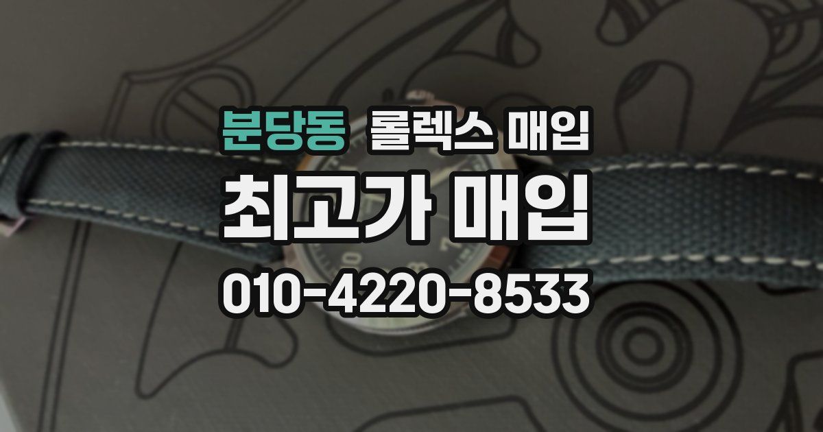 분당동 롤렉스 매입