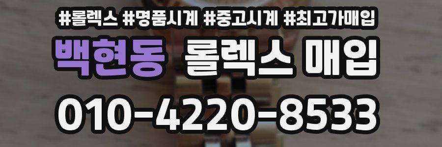 백현동 롤렉스 매입