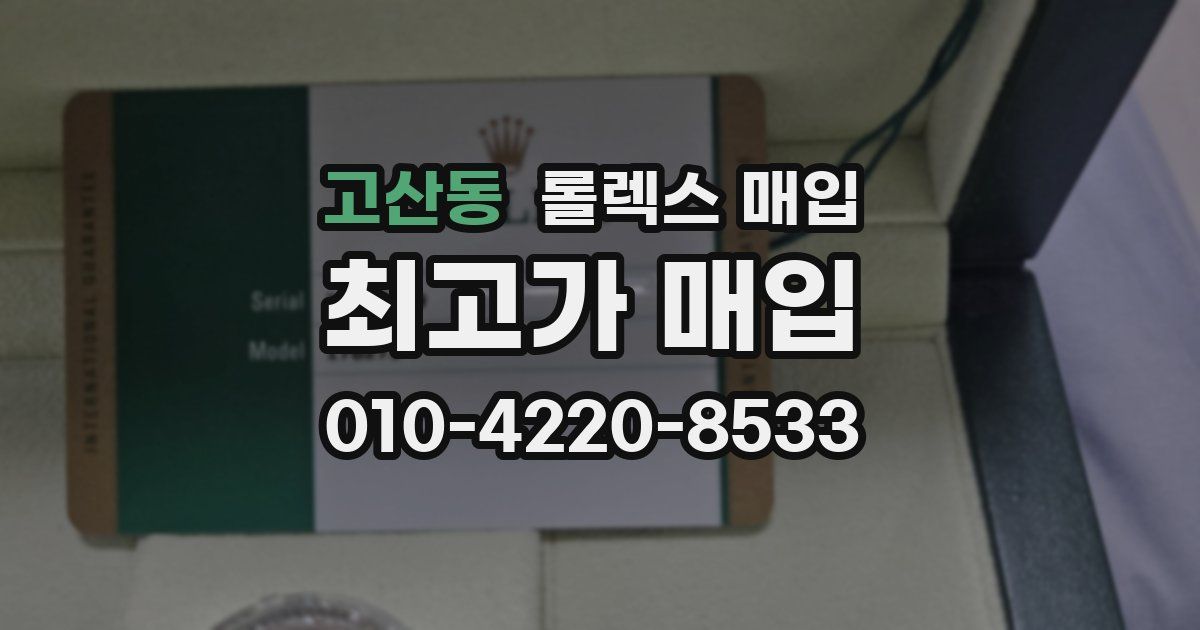 고산동 롤렉스 매입
