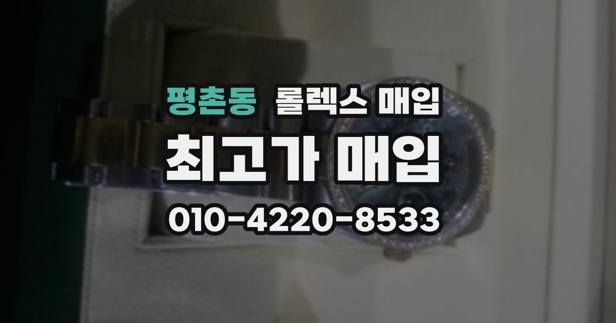 평촌동 롤렉스 매입