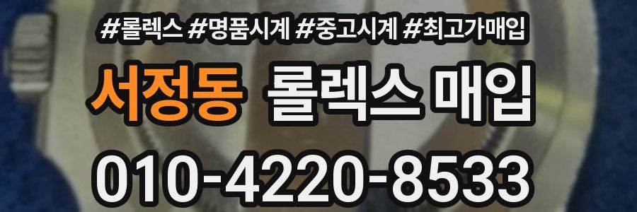 서정동 롤렉스 매입
