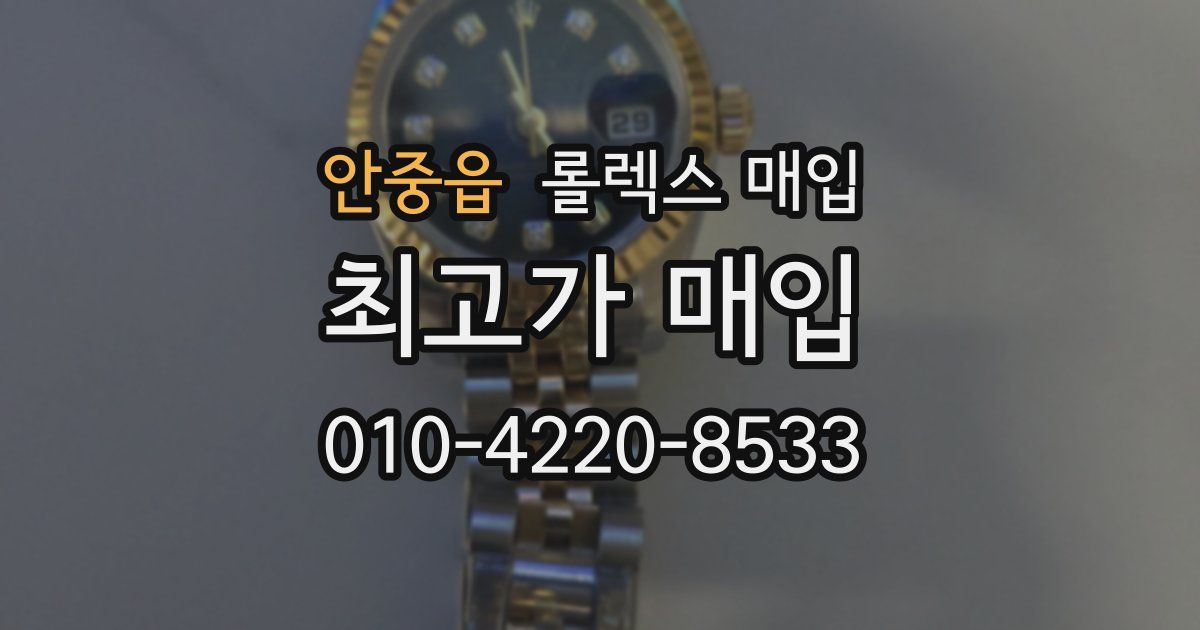 안중읍 롤렉스 매입